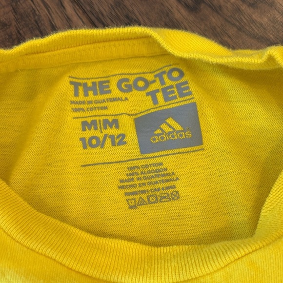 Adidas Kids Yellow Columbus Crew SC Long Sleeve Tee, Medium 10/12 - Picture 3 of 3